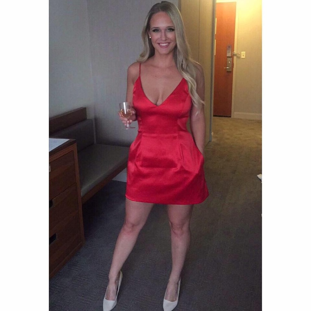 Red Satin Dress